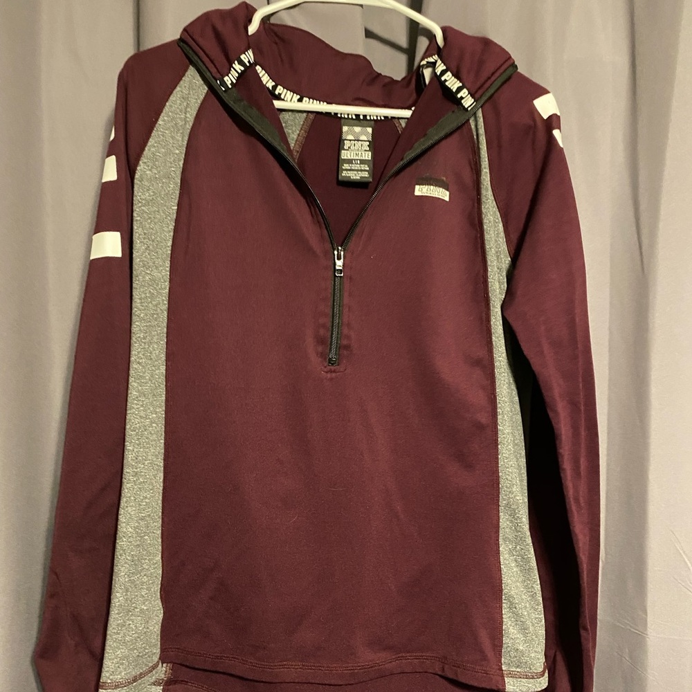 PINK Long Sleeve Purple Zip-up